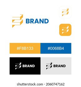 La forma del rascacielos inspiró el diseño del logotipo de la letra F. adecuado para la marca de bienes raíces, contratistas o arquitectos