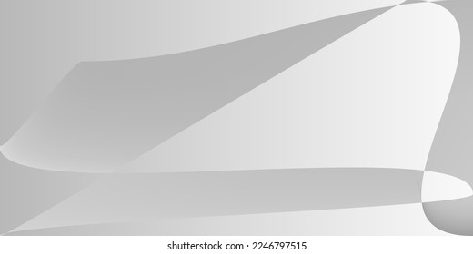 Shape Smooth Modern Minimal Illustration. Dynamic Metallic Layers Monochromatic Gradient Mesh. Alluminium Silver Grey Futuristic Trendy Background. Fluid Gray Technology Digital Horizontal Lines.