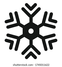 Shape snowflake icon. Simple illustration of shape snowflake vector icon for web design isolated on white background