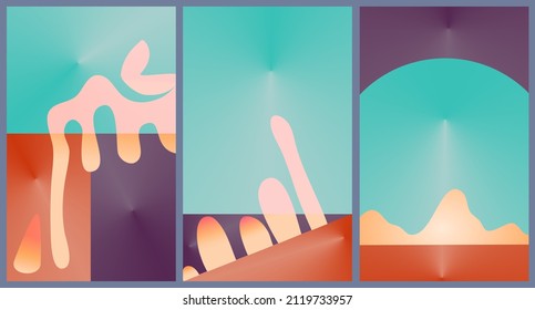 shape of soft feeling graphic geometric pattern gradient concept