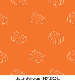 Shape sorter toy pattern vector orange for any web design best