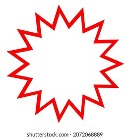 Shape star object promo label signage frame