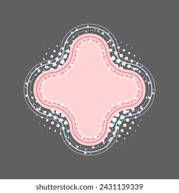 Shape star-label style princess. Vector illustration.