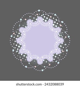 Shape star-label style princess. Vector illustration.