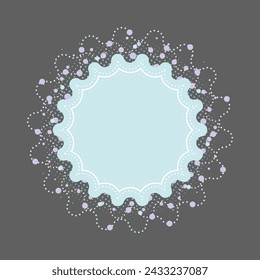Form Sterne-Label-Stil Prinzessin. Vektorgrafik.