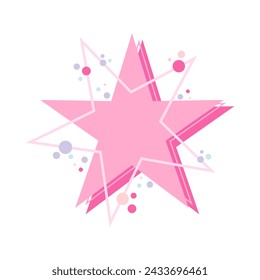 Forma de estrella de estilo princesa. Ilustración vectorial.