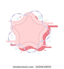 Shape star-label style princess. Vector illustration.