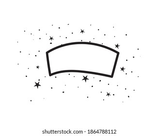 shape with stars over white background vector illustration design