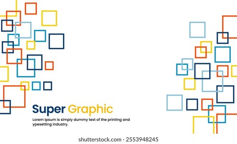 shape super graphic template vector
