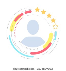 Shape surrounding the avatar. With a specialist rating.