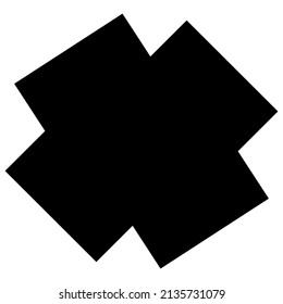 Shape, symbol, icon with abstract geometry. Geometrical vector