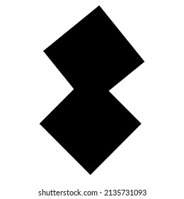 Shape, symbol, icon with abstract geometry. Geometrical vector