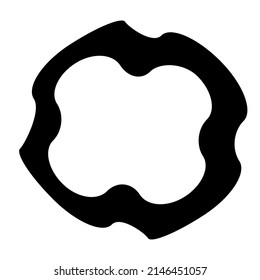Shape, symbol, icon with abstract geometry. Geometrical vector