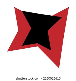Shape, symbol, icon with abstract geometry. Geometrical vector