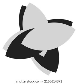 Shape, symbol, icon with abstract geometry. Geometrical vector