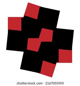 Shape, symbol, icon with abstract geometry. Geometrical vector