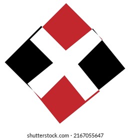 Shape, symbol, icon with abstract geometry. Geometrical vector