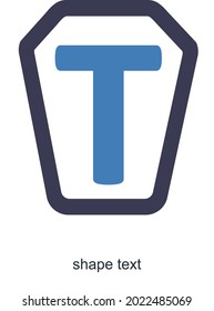 Shape Text  or Editing Tools Icon Concept