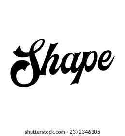 shape text on white background.