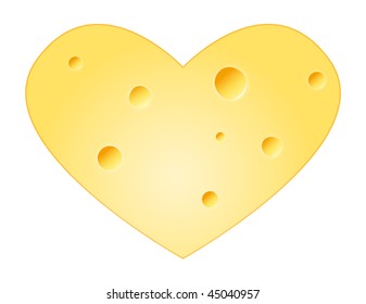 shape of th heart from cheese
