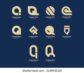 The shape of this logo logo is produced by modifying the letter "Q"