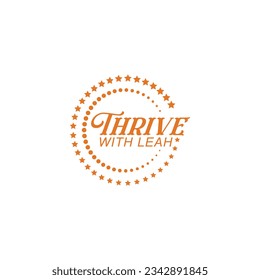  Shape thrive text logo template design vector