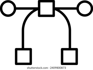 Shape tool Outline vector illustration icon