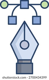 forma ferramenta caneta cor linear ícone design