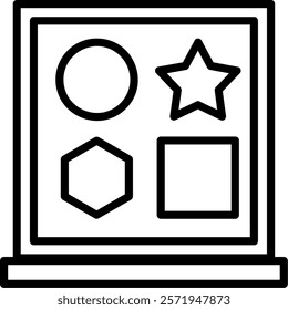 Shape Toy Line Vector Icon Design