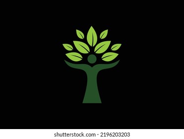 I Shape Tree Plant Logo for Multiuse I Initial Monogram Letter 