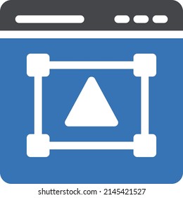 icono de color de glifo vectorial de forma