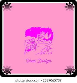 Vector de forma. Ilustración de amor. Diseño para el fondo de la tarjeta de San Valentín. Icono web, símbolo, signo. Romántica invitación a la boda. Esbozo de arte. Dibujo gráfico rojo aislado en rosa.