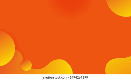Shape Waves and Orange Yellow Gradient.  Applicable for gift card, Poster on wall poster template, EPS 10
