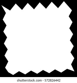Shape with wavy, zigzag edges to clip photos