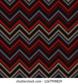 Shape of zigzag with hand shading. Trendy seamless pattern designs. Can be used for wallpaper, textile, invitation card, wrapping, web page background.