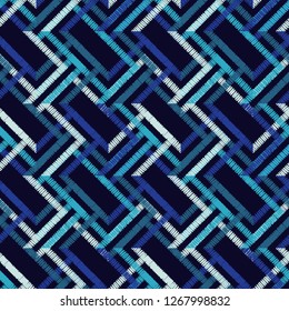 Shape of zigzag with hand shading. Trendy seamless pattern designs. Can be used for wallpaper, textile, invitation card, wrapping, web page background.