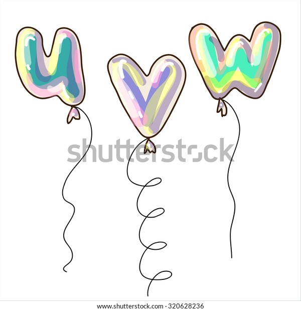 balloons shaped like letters