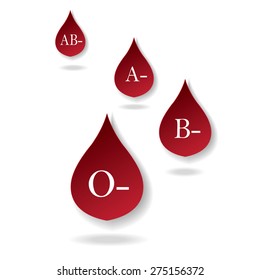 shaped blood negative vector icon