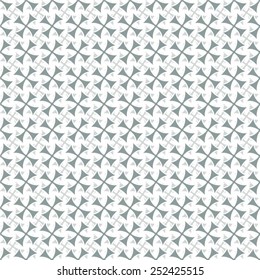 Shaped cross monochrome pattern, seamless vector background.