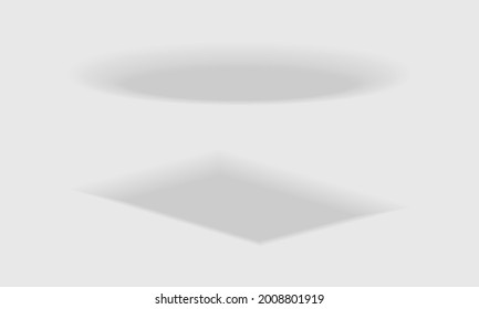 Shaped Drop Shadow as Visual Effect in Graphic Design Vector Set