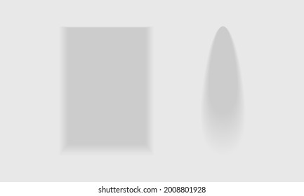 Shaped Drop Shadow as Visual Effect in Graphic Design Vector Set