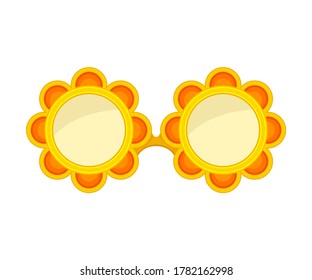 Shaped Glasses as Carnival or Party Attribute Vector Illustration