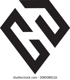 shaped logo concept in black