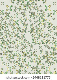 Shaped pattern consisting of ZIGZAG and color transitions