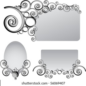 Shaped patterns of frames to the text