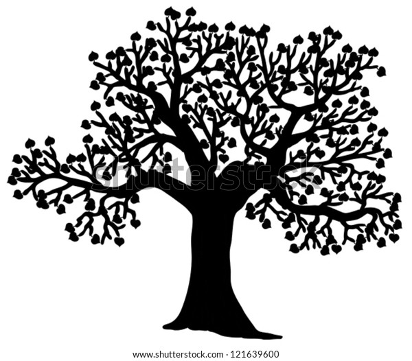 Gestaltete Silhouette Von Baum Vektorgrafik Stock Vektorgrafik Lizenzfrei 121639600