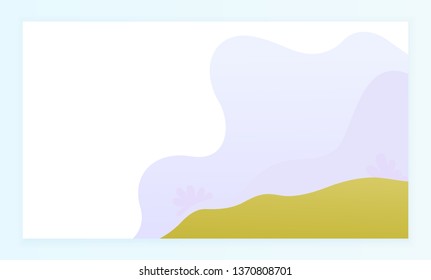 Shapeless forms vector, empty banner for text or presentation. Abstract formless decor grey and brown colors, contemporary catalog page modern style
