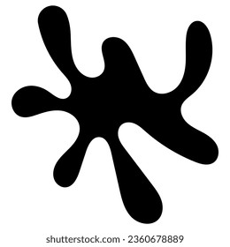 formloser, monochromatischer Vektor-Block mit glatten Kanten
