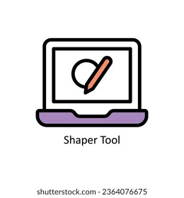 Shaper Tool vector Filled outline Icon Design illustration. Graphic Design Symbol on White background EPS 10 File
