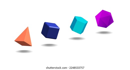 shapes 3d for design. Vector design template